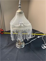 Vintage lamp with unique shade