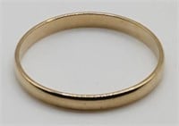 (SN) 1Okt Yellow Gold Band Ring (size 6) (0.8