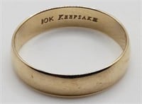 (SN) 1Okt Yellow Gold Keepsake Band Ring (size 6)