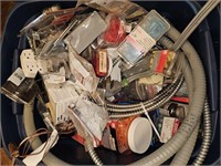 Full Tote of Electrical Parts