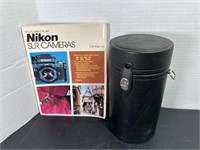 Nikon CL-43A Lens Case and Nikon SLR camera Book