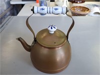 Copper Tea Kettle with Ceramic Handles Resale $28.
