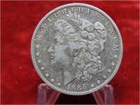 1896O Morgan Silver US dollar coin.