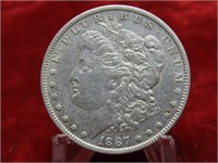 1887O Morgan Silver US dollar coin.