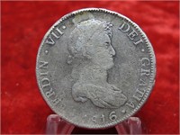 1816-PTS PJ Bolivia Silver reals Coin. Ferdin VII