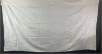 70” by 102” Cream Damask Tablecloth “T” Monogram