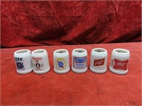 (6)Small carmate beer stein mugs. Pabst, Schlitz