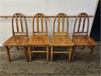 Set of 4 Wood Chairs