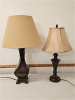 29 & 27 inch Metal Lamps with Shades
