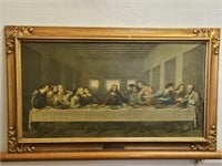 Framed Last Supper Print  34 x 20.5
