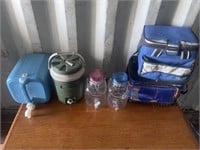 Coolers and water containers