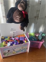 Kid's toys and toy box