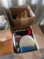 4 boxes of misc dishes and kitchen products