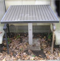 Oak and metal indoor/outdoor table