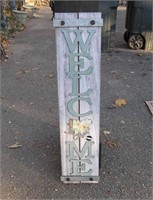 Outdoor welcome sign