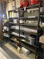 LOT OF TWO METAL SHELVING UNITS BOLTED TOGETHER