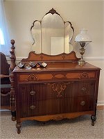 DEPRESSION ERA DRESSER W/MIRROR