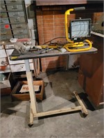 ROLLING CART W/WORK LIGHT, AIR TOOL