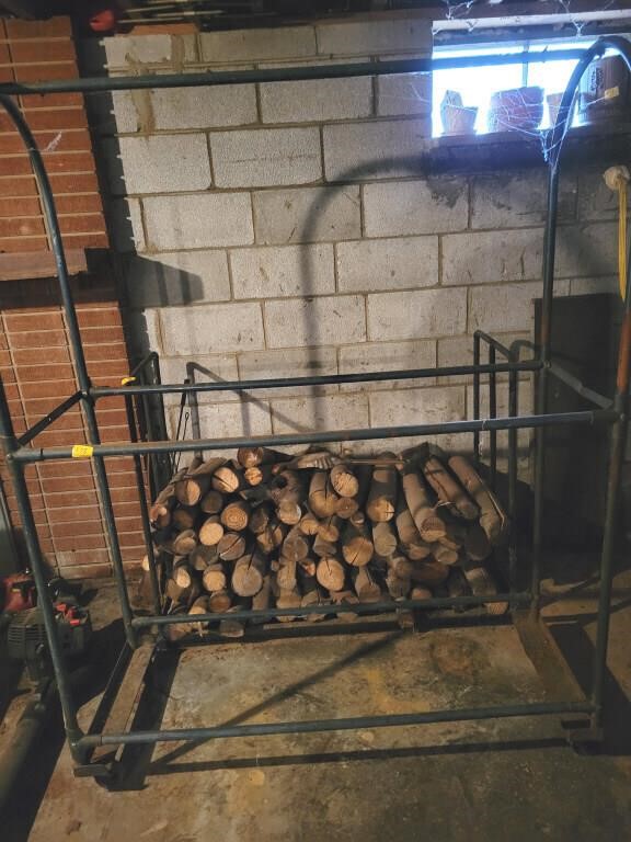 ROLLING CART AND FIREWOOD RACK