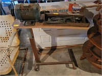 WORK TABLE W/WRENCHES AND ELECTRIC MOTOR