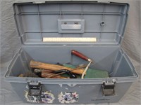 Plastic Toolbox Filled W/Assorted Tools