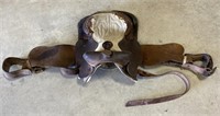 Leather Horse Saddle
,  60x24in total,