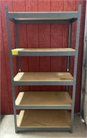 Metal and Particle Board 5 Tier Shelving Unit