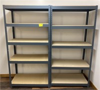 Metal and Particle Board Shelving Units