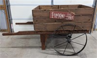 Wood Pumpkin Cart 42"x81"x44"