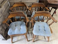 Wood Dining Chairs 29"x25"x22" With Cushions