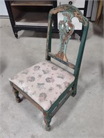 Vtg. Child's Chair w/ Watering Can Pattern