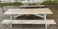Wooden Picnic Tables 
Measures 96x56x26in