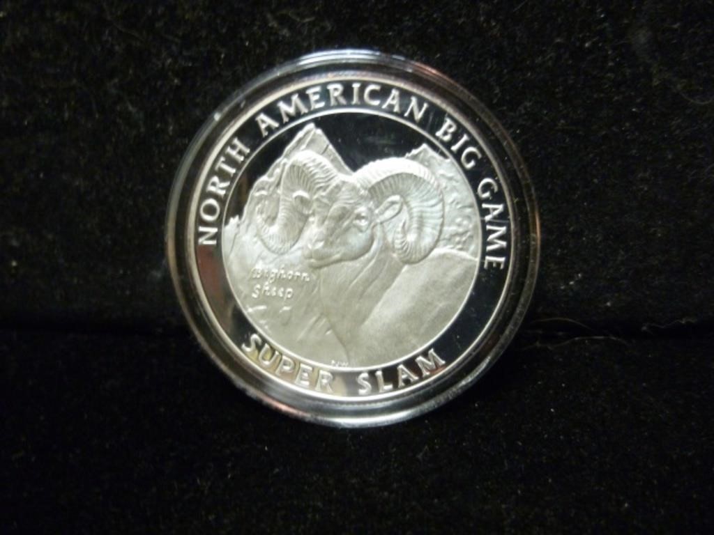 NAHC 1oz .999 Pure Silver Bighorn Sheep Medallion