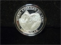 NAHC 1oz .999 Pure Silver Bighorn Sheep Medallion