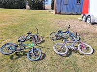 4 Child's Bikes. Tires need air
