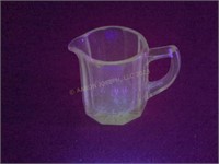 Vintage HAZEL ATLAS Ten Panel Glass Creamer