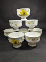 Vintage 8pc ROYAL VICTORIA Porcelain Footed Cups