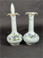 Two Vintage Porcelain Perfume Bottles