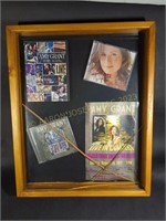 Signed Amy Grant CD's, DVD & Poster in Shadow Box