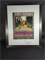Signed Amy Grant Framed Poster