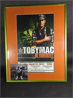 Signed Toby Mac Framed Tour Poster