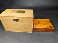 Two Wood Keepsake Boxes