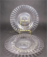 Two Vintage HEISEY Clear Glass Salad Plates
