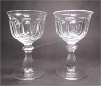 Two HEISEY Peerless Colonial Panel Cocktail Glass