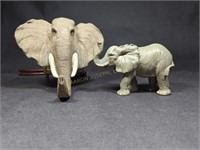 Elephant Figurine & Wall Hanging