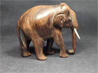Vintage Wood Hand Carved Elephant