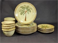 22pc HOME TRENDS Ceramics Dinnerware Set