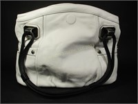 B MAKOWSKY White Leather Ladies Hand Bag