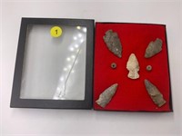 (5) Arrowheads found in Robison Hills, Lawr. IL