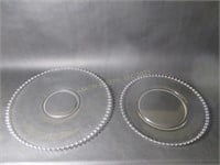 Two Glass Serving Trays